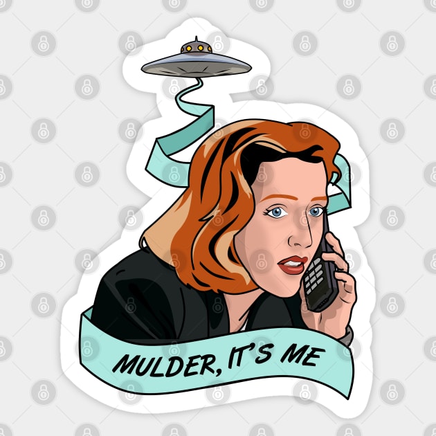 Mulder It's me Sticker by ChromaticD